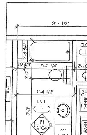 efficiency floor plan, studio